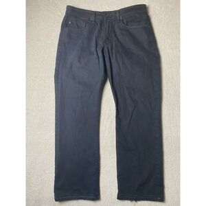 AG Adriano Goldschmied Protege Straight Jeans‎ 34 Black Dark Wash Made in USA